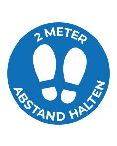 Bodenaufkleber - 2 Meter Abstand halten