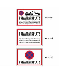 Schild - Privatparkplatz