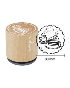 Woodies Motivstempel - Kaffee & Kuchen