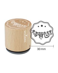 Woodies Motivstempel - Wäscheleine