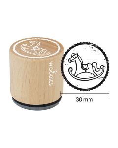 Woodies Motivstempel - Schaukelpferd